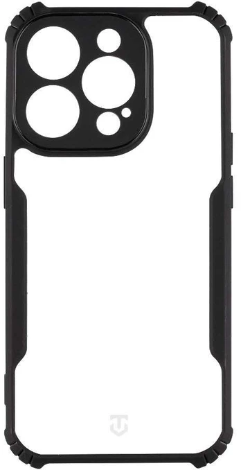 Tactical Quantum Stealth dangtelis, skirtas Apple iPhone 15 Pro skaidrus/juodas