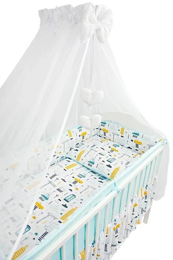 Bedding set - 4 parts - 135/100/360 - MIASTO - TURKUS