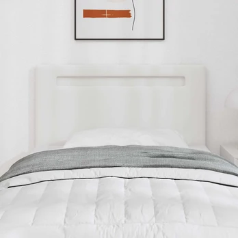 LED galvūgalis Balta 90 cm Dirbtinė oda