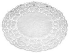 Multi Kagepapir Ø18 cm Rund Udstanset Hvid,4 pk x 500 stk/krt
