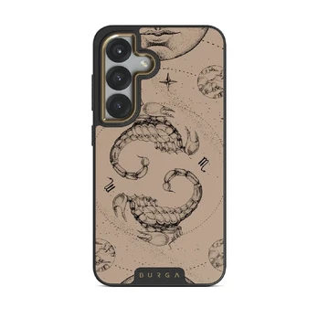 Scorpio - Samsung Galaxy S25 Plus Case, Elite Dark (Magnetic) / Gold / Beige