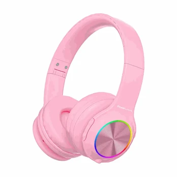 PowerLocus Bluetooth Headphones PLED Kids Pink