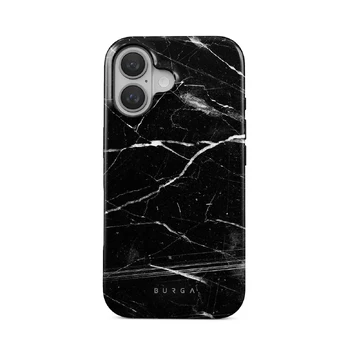 Noir Origin - Black Marble iPhone 16 Plus Case, Tough (MagSafe) / N/A