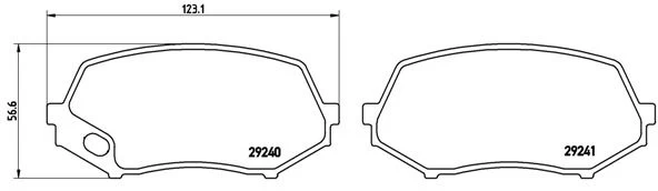 Stabdžių trinkelių rinkinys, diskinis stabdys BREMBO P 54 044