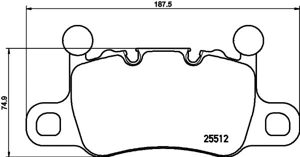 Stabdžių trinkelių rinkinys, diskinis stabdys BREMBO P 65 038
