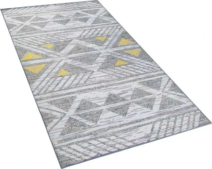 Beliani Dywan 80 x 150 cm szaro-geltona KARGI