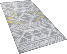 Beliani Dywan 80 x 150 cm szaro-geltona KARGI kaina