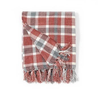 Pledas Domoletti T231022 Chenille, raudon/pilkas, 127x152 cm