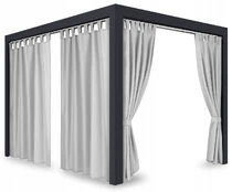 Sodo užuolaidos, pilkos, 155 cm x 220 cm kaina