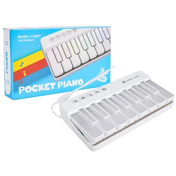 Nešiojamas pianinas, baltas