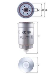 Kuro filtras MAHLE KC80 kaina