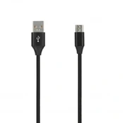 SEEK TOTI USB A to Micro USB, 2m Braided cable 2A, Juodas (Juodas) kaina