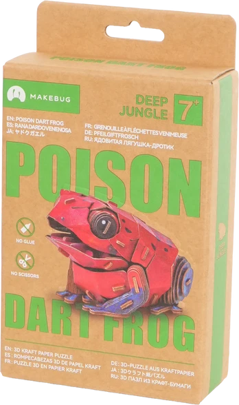 MAKEBUG 3D popierinė dėlionė Medlaipinė varlė, MB-D-0051