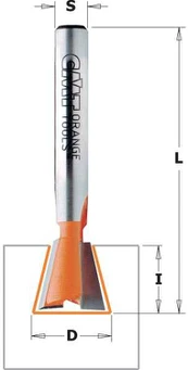 Galinė-dygių freza CMT; S=8 mm; D=19 mm