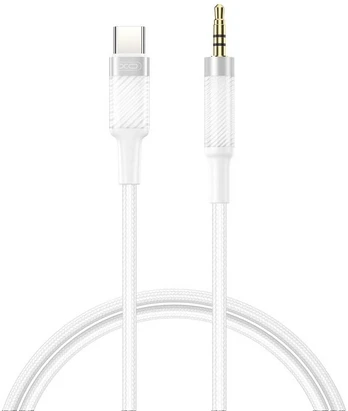 XO cable audio NB-R279B USB-C - jack 3,5mm 1,0m baltas