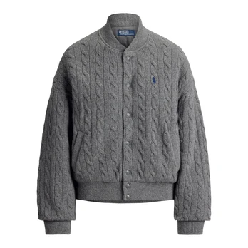 Bomberis moterims, Pilka, Sweater-bomber-coat