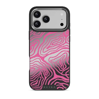 Pink Shores - iPhone 17 Pro Max Case, Elite Mirror Dark (MagSafe) / Silver