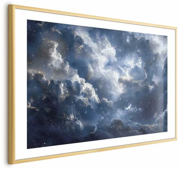 Artgeist Plakatas - Astronomical Wonders: Clouds and Stars in Harmonious Union