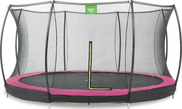 Įkasamas batutas su tinklu Exit Silhouette 427cm - Rožinins