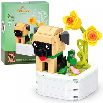 Technical blocks Series: dogs on a base German Shepherd 183pcs ZA6620 C