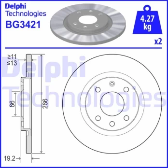 DELPHI BG3421 Brake Disc
