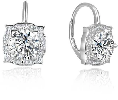 Beneto Sidabrinis glittering earrings AGUC2694