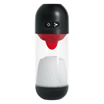 Crushious Slurpy 2-in-1 Intimate Machine with Rotating & Licking System, Transparent