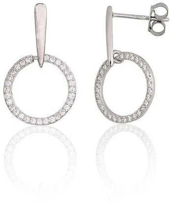 Sidabriniai auskarai –pusetai - 1.5 g. - 22 mm.