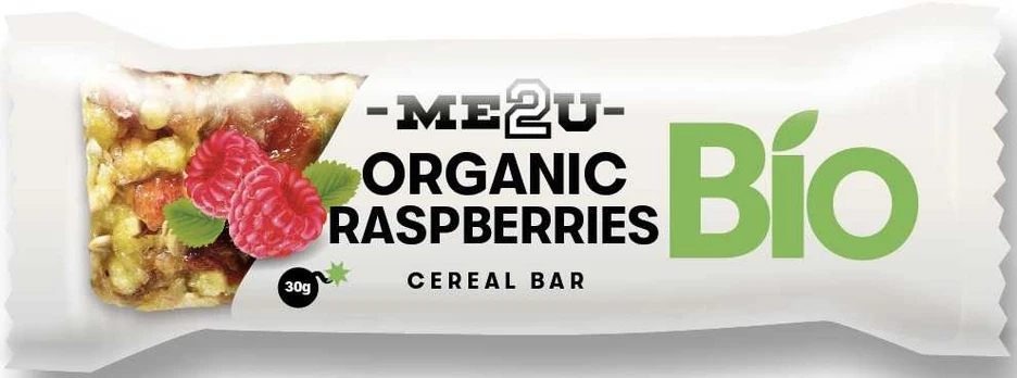Javainių batonėlis Me2U BIO Raspberry, 24 x 30g