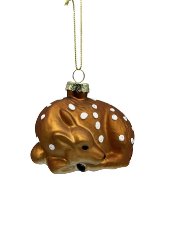 Eglutės žaisliukas Christmas Touch Deer, ruda sp., 8 cm, stiklas