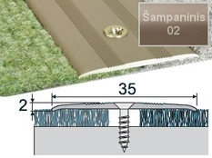 Profilis Effector A08 sujungimo | šampaninis 180 cm 35x2 mm