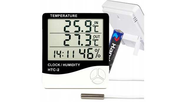 Skaitmeninis vidaus termometras, white