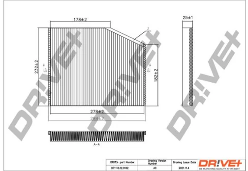 Filtras, salono oras Dr!ve+ DP1110.12.0102