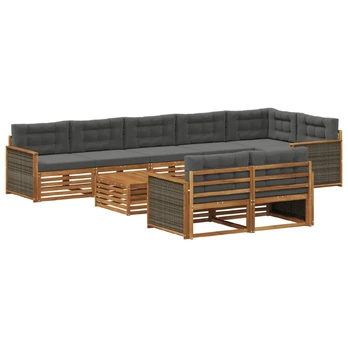 Lauko sofos komplektas su pagalve 9 pcs