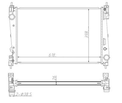 Variklio radiatorius NRF NRF 550005