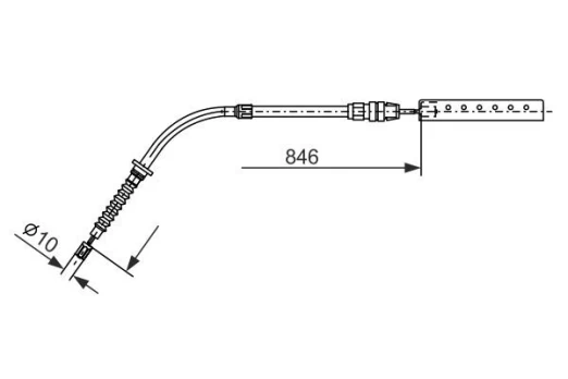 Trosas, stovėjimo stabdys BOSCH 1 987 482 866