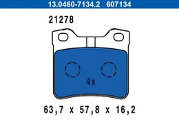 ATE 13.0460-7134.2 Brake pad set