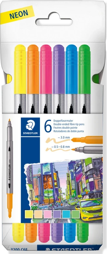 STAEDTLER Fiberpen tusser dobbelt ass (6)