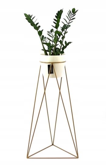 Metalinis gėlių stovas 90cm aukso spalvos Loft