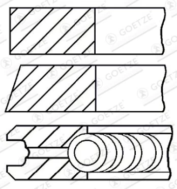 GOETZE 08-425600-00 Piston rings set