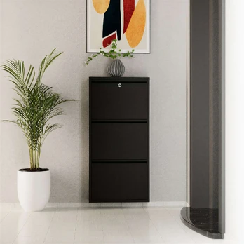 Batų spintelė, „Hanah Home“, juoda, 50 x 103 x 15