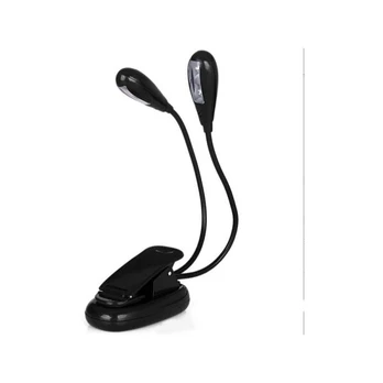 Table lampsMusic Stand Lamp: Triomphe 4LED Double Head Clip-on Reading Light