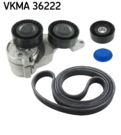 V formos rumbuotas diržas, komplektas SKF VKMA 36222 kaina