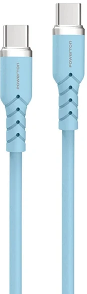 Powerton ENERGY 100W, 1m, silikonowy, mėlyna
