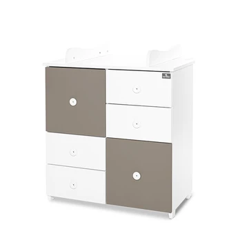 Komoda Lorelli Cupboard New, 2 box, baltos/smėlio spalvos