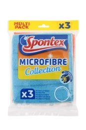 Šluostė, dulkėms Spontex Microfibre Collection, geltona, 3 vnt. kaina