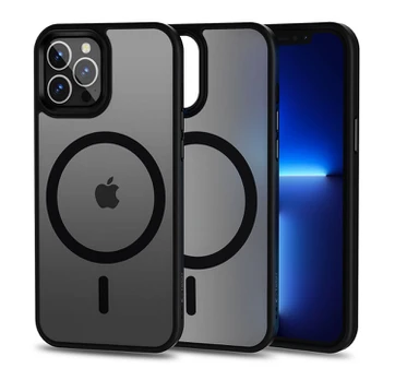 Matinis juodas dėklas Apple iPhone 12/12 Pro telefonui "Tech-Protect Magmat Magsafe"