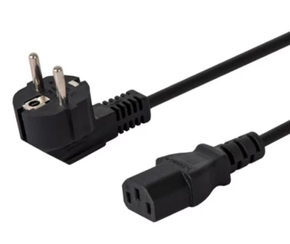 Savio Schuko vyriškas maitinimo kabelis - IEC C13, kampinis, 3m, CL-146