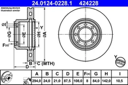 ATE 24.0124-0228.1 Brake Disc
