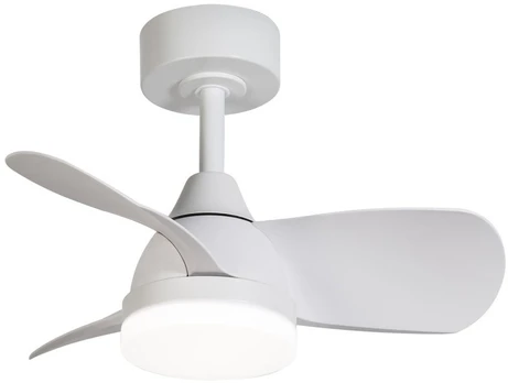 Lubinis ventiliatorius su lempa CristalRecord Bryan Mini CCT, 18 W, 1 vnt.